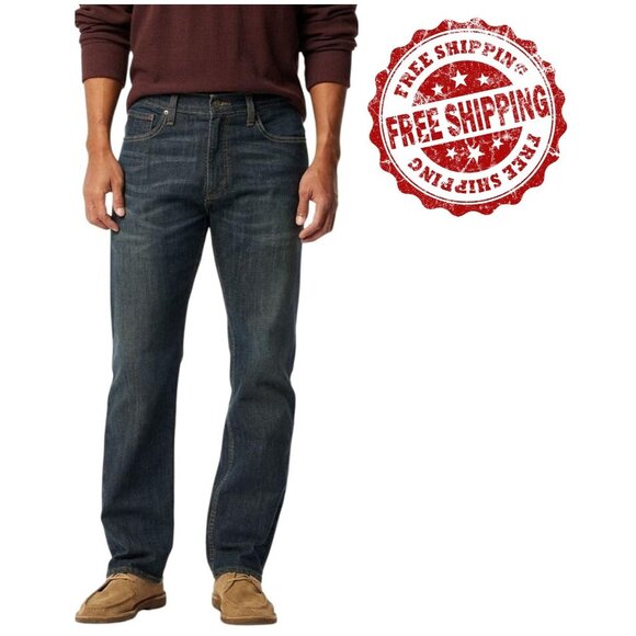 Signature Gold Levi Strauss Relaxed Blue Jeans Men's Sz. 44x30 - Picture 1 of 8